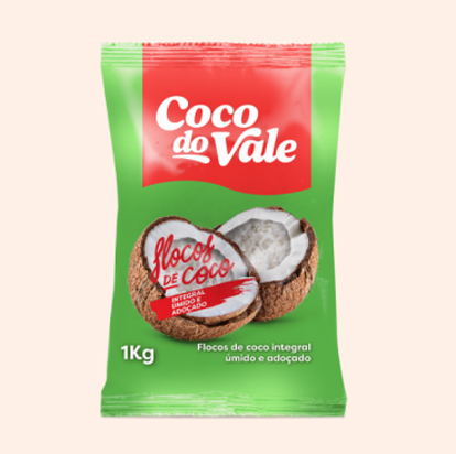 Flocos de Coco Úmido e Adoçado