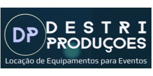 Logo Destri Produções - Locação de Equipamentos para Eventos