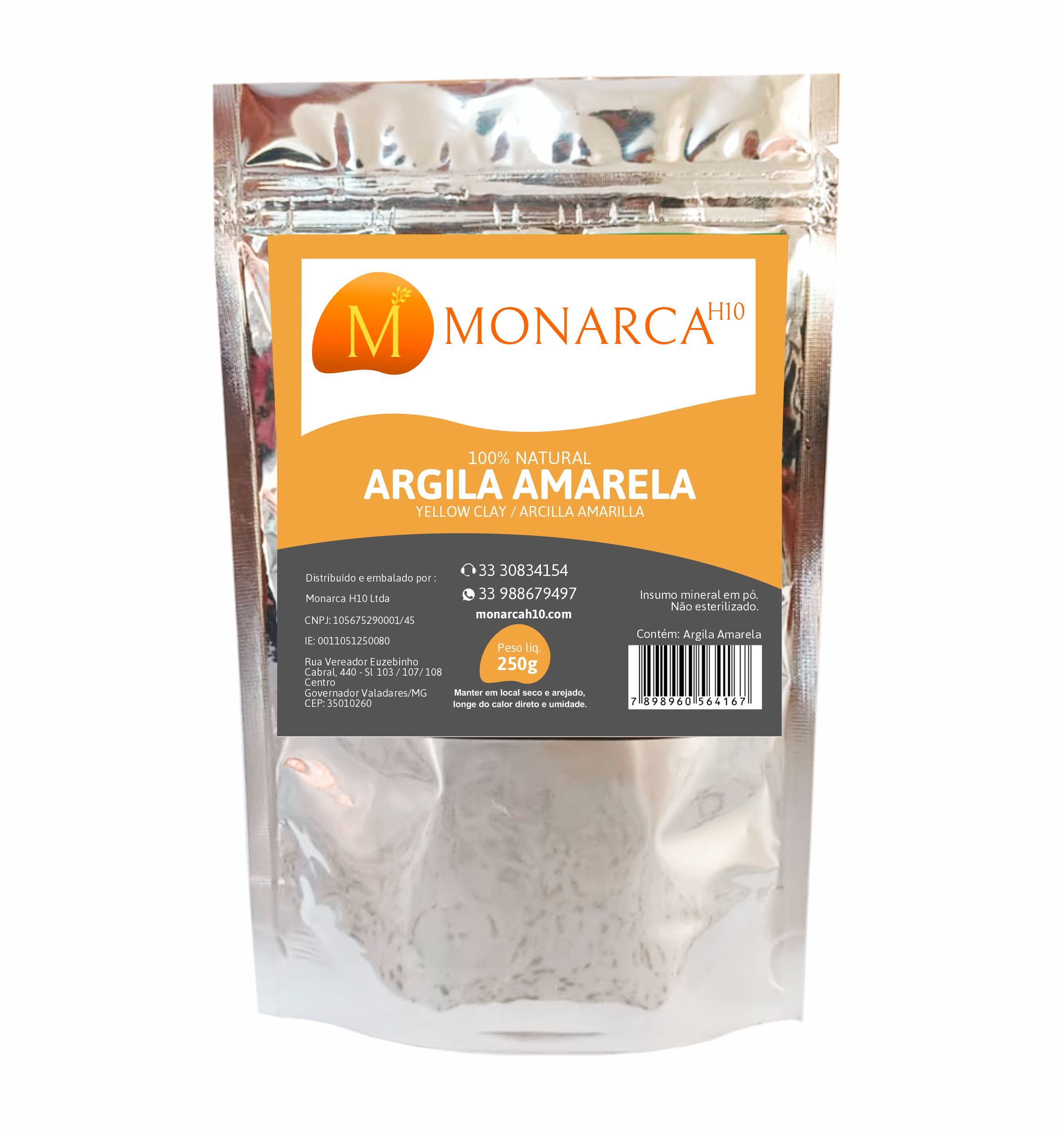 ARGILA AMARELA 250g   - R$ 3,70