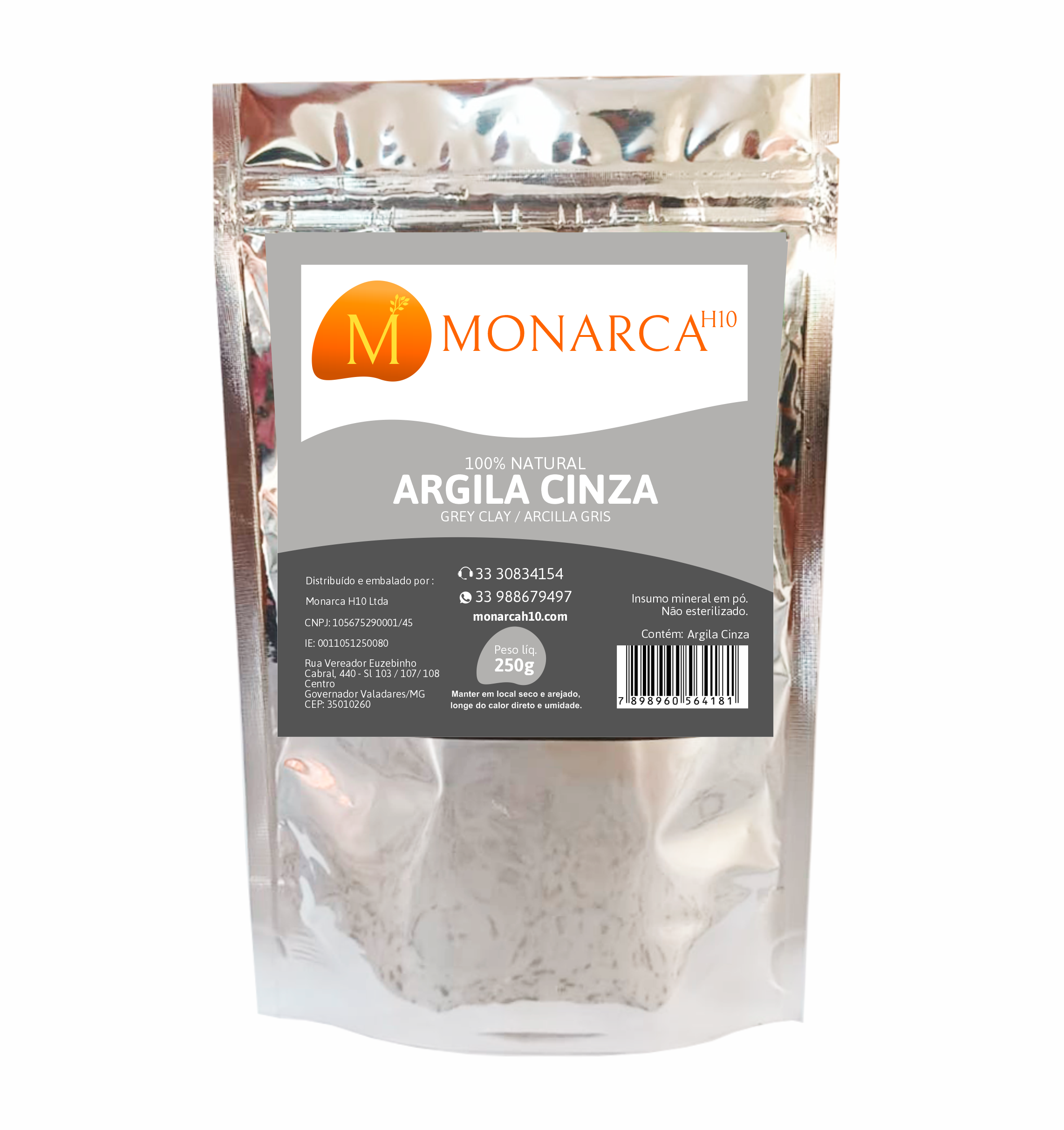 ARGILA CINZA 250g | R$ 3,70