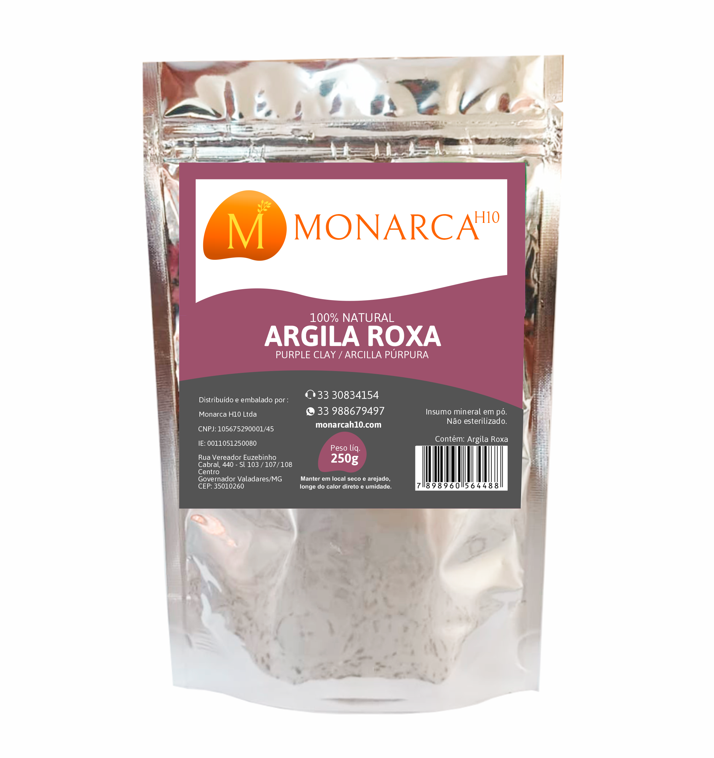 ARGILA ROXA 250g | R$ 3,70