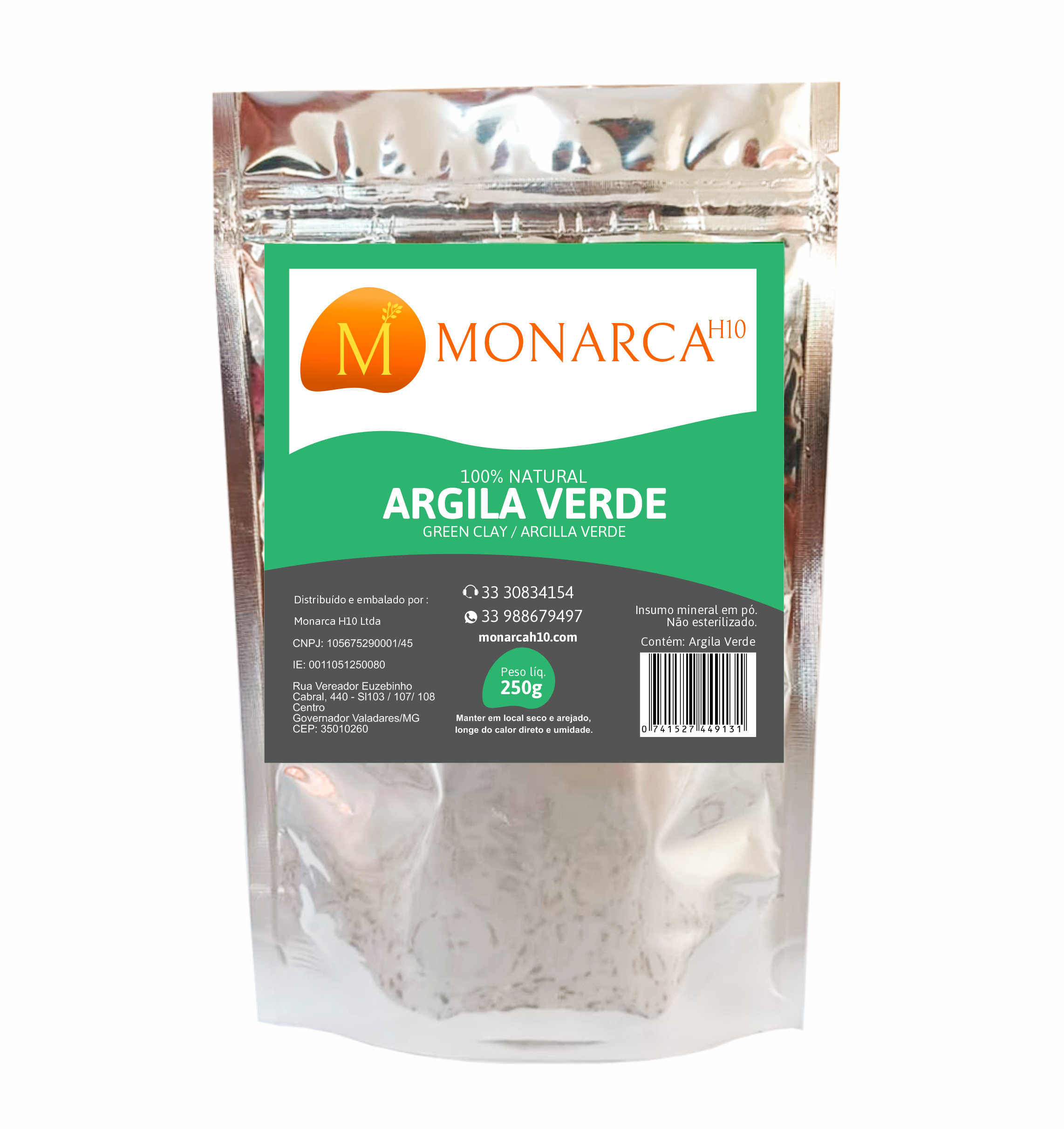 ARGILA VERDE 250g | R$ 3,70