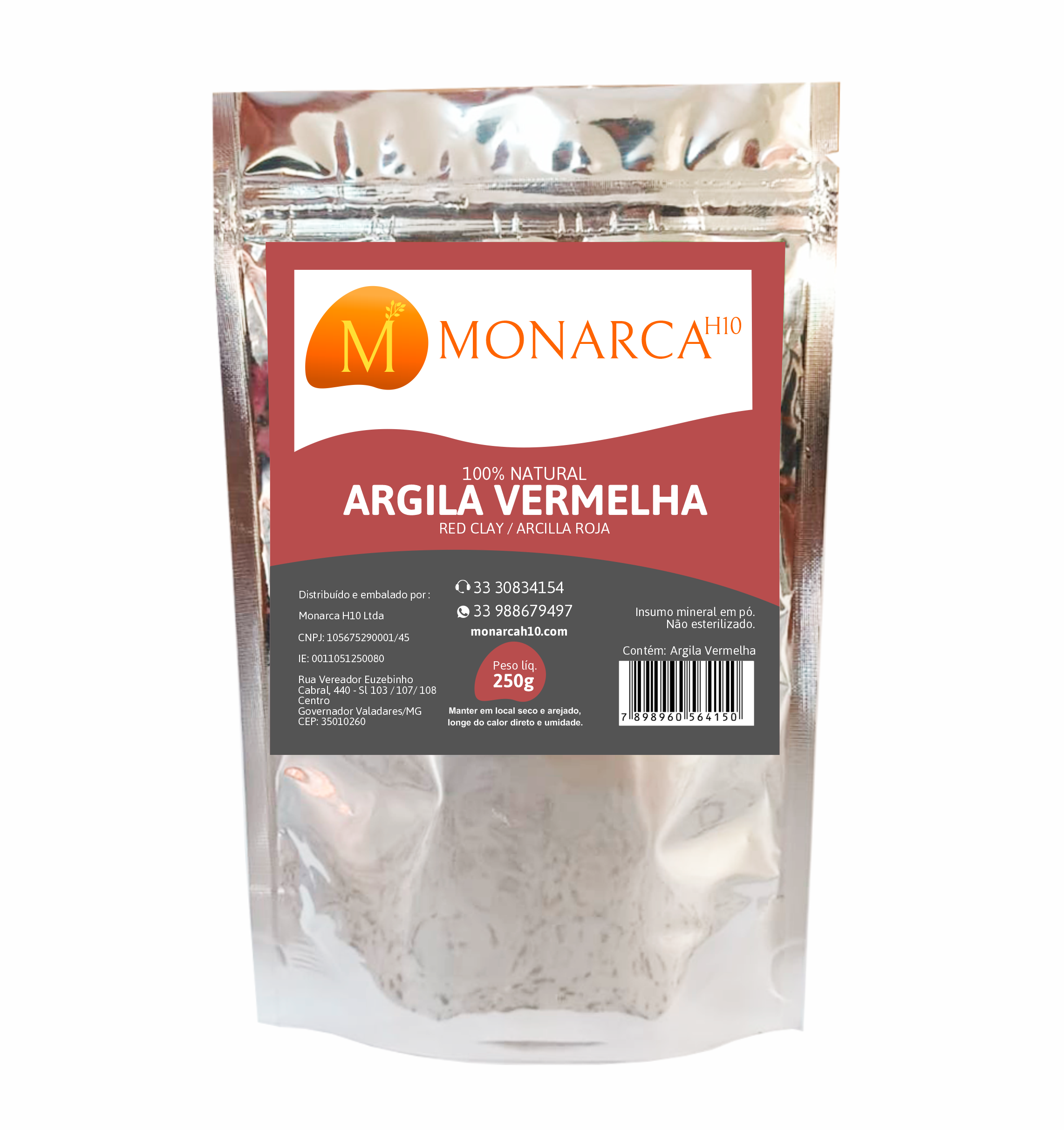 ARGILA VERMELHA 250g | R$ 3,70