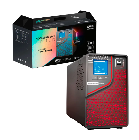 Nobreak 1500VA SMS Gamer Senoidal