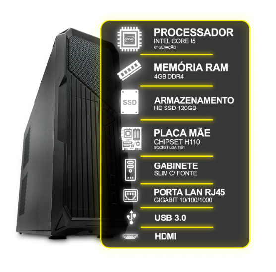 Computador Desktop Completo Intel Core I5 3º Ger