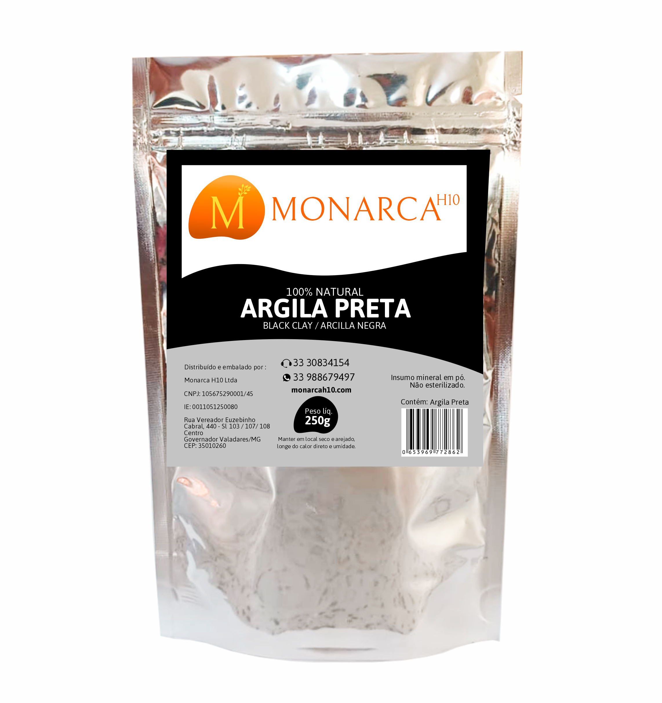 ARGILA PRETA 250g | R$ 3,70