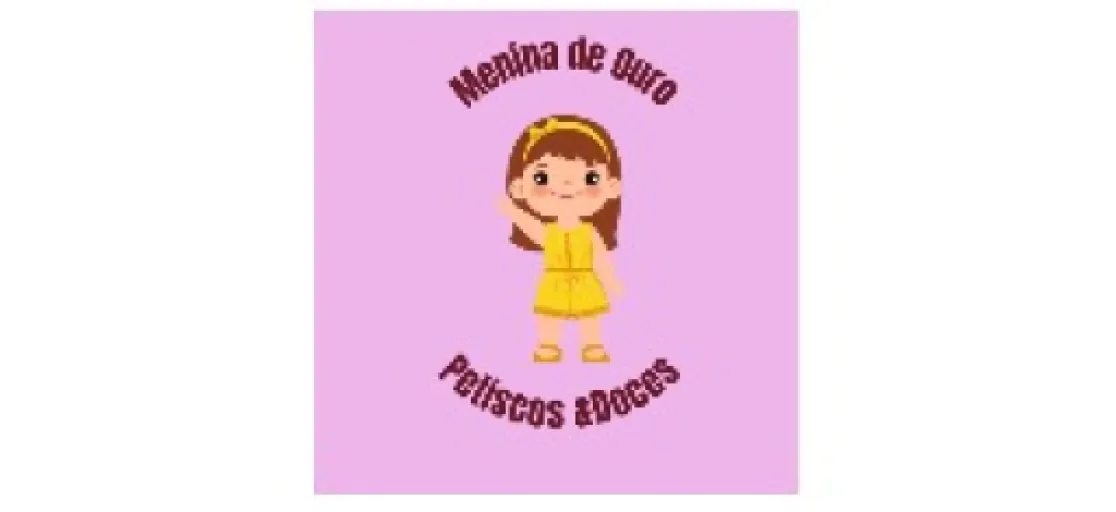 Logo Menina de Ouro - Petiscos & Doces