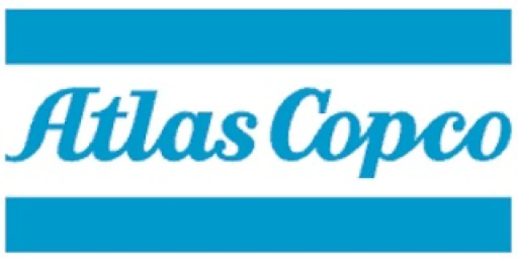 Logo Atlas Copco I Eficiência Energética, Segurança e Ergonomia