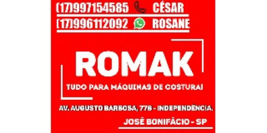 Logo Romak - Máquinas de Costura