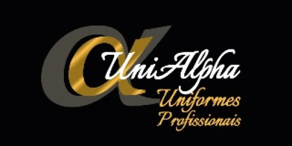 Logo Unialpha - Uniformes Profissionais